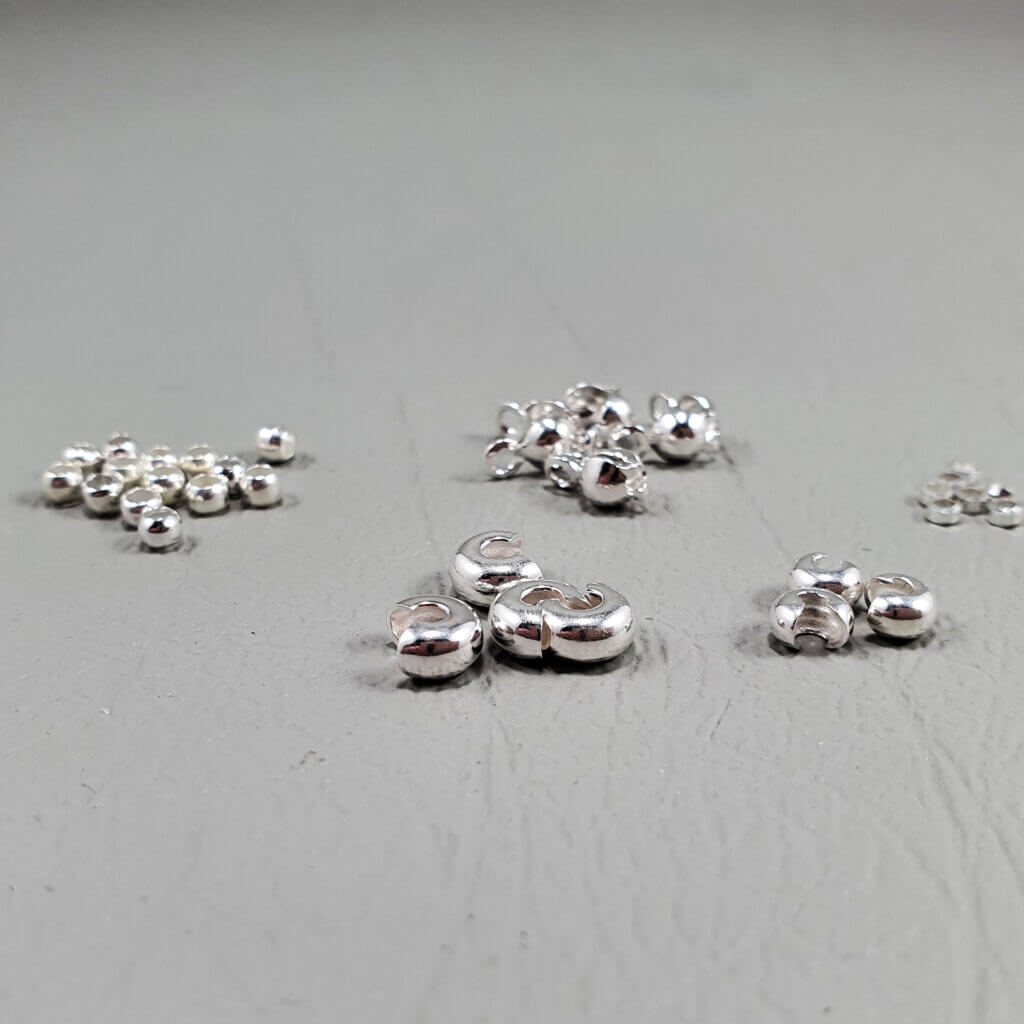 crimp beads and crimp cover bead findings