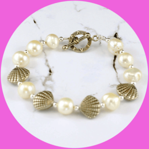 Pearl and shell bead bracelet repair @maxinefaye